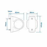 Luz de ancho 12 24V roja blanca 101x82mm LED