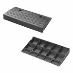 Bloque de rampa para borde elevado 70 mm negro - juego de 2 piezas