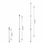 Poste telescopico para tienda de campana  3 piezas  93-230 cm (juego de 2)