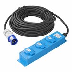 Toma Schuko CEE de 3 vias 20M 3x 1 5 mm²