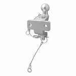 Bola de remolque plateada combinada doble version D20.2 S350 homologada tipo E