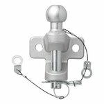 Bola de remolque plateada combinada doble version D20.2 S350 homologada tipo E
