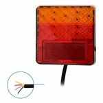 Luz trasera 12 24V 4 funciones 100x100mm LED