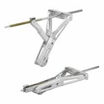 Soporte de esquina para caravana 1000 kg 605 x 280 mm H: 470 mm con mecanismo giratorio extendido