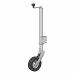 Rueda de morro 570 60 mm llanta metalica con neumatico de caucho 220 x 65 mm plegable 300 kg