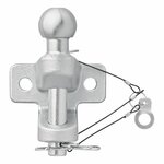 Bola de remolque plateada combinada doble version D21 S350 homologada tipo E