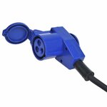 Cable alargador CEE de 25 m con enchufe de contraste acodado + toma Schuko de 3 x 2 5 mm²