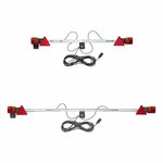 Barra de iluminacion metalica extensible 140-200cm + cable 12M