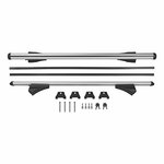 Portaequipajes de techo para riel de techo cerrado 120cm aluminio 75kg