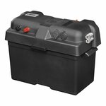 Caja de bateria 35x18x23cm 2x USB - 1x toma 12V - Voltimetro - 2x enchufe Anderson