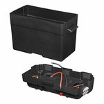Caja de bateria 35x18x23cm 2x USB - 1x toma 12V - Voltimetro - 2x enchufe Anderson