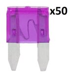 Fusibles de cuchilla morados mini 3A