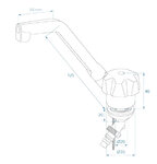Grifo de agua fria De Luxe 12V diametro 20 mm boton grande blanco