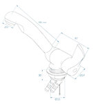 Grifo mezclador Keramik Style 12V diametro 33 mm cromo