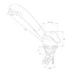 Grifo mezclador Keramik Samba diametro 33 mm cromo