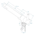 Grifo mezclador Trend A 12V diametro 27 mm cano recto cromado