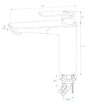 Grifo mezclador Vector S Kitchen diametro 33 mm cromado en caja