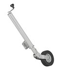 Rueda de morro 570 60 mm llanta metalica con neumatico de caucho 220 x 65 mm plegable 300 kg