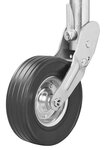 Rueda de morro 570 60 mm llanta metalica con neumatico de caucho 220 x 65 mm plegable 300 kg