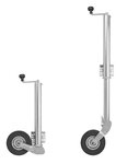 Rueda de morro 570 60 mm llanta metalica con neumatico de caucho 220 x 65 mm plegable 300 kg