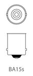 Bombilla amarilla para coche de 12V 21W BA15s x10 pieza