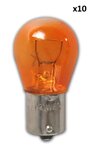 Bombilla amarilla para coche de 12V 21W BA15s x10 pieza