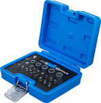 Juego de puntas y llaves de vaso entrada hexagono exterior (1/4) 2-en-1 26 piezas