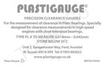 Medidor de juego de precision Plastigauge