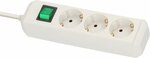 Regleta con interruptor 3 tomas blanco 5m H05VV-F 3G1,5
