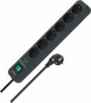 Regleta contra subidas de tension 13.500A 6-tomas antracita 5m H05VV-F 3G1,5