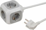 Ladron multiple en forma de cubo enchufes 4, 1,4m H05VV-F 3G1,5