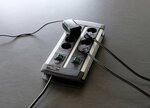 Regleta tecnica 8-tomas Duo negro 3m H05VV-F 3G1,5 interruptor cada 4 tomas