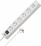 Regleta Bremounta con funcion de carga USB 5-tomas blanco 3m H05VV-F 3G1,5