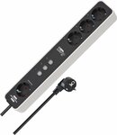 Connect Regleta WiFi 4 vias blanco negro 1,5m H05VV-F3G1.5