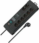 Regleta contra subidas de tension 60.000A 8-tomas Duo negro 3m H05VV-F 3G1,5