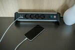 Regleta de enchufes con funcion de carga USB 4 vias 1,8m H05VV-F 3G1,5