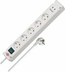 Regleta de enchufes con 2 tomas de carga USB C 5 vias blanca 3m H05VV-F3G1.5