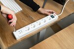 Regleta de enchufes con 2 tomas de carga USB C 5 vias blanca 3m H05VV-F3G1.5