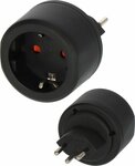 Adaptador de viaje para toma de tierra Suiza Fusible de 10 A