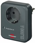 Adaptador enchufe con proteccion contra subidas de tension 13.500A Antracita