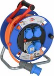 Tambor de cable de camping maritimo Garant CEE IP44 25m H07RN-F 3G2.5, 1xCEE230V 16A, 3x tomas de contacto de proteccion