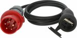 Adaptador de cable CEE IP44 1,5m negro H07RN-F 3G1,5 Enchufe CEE 400V 16A
