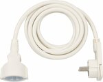 Cable de extension corto con enchufe de angulo plano 3m H05VV-F3G1,5 blanco
