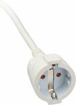 Cable de extension corto con enchufe de angulo plano 3m H05VV-F3G1,5 blanco