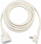 Cable de extension corto con enchufe de angulo plano 5m H05VV-F3G1,5 blanco
