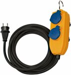 Cable para emplazamiento en obras IP54 con bloque de alimentacion 5m negro H07RN-F 3G1,5