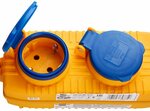 Cable para emplazamiento en obras IP54 con bloque de alimentacion 5m negro H07RN-F 3G1,5