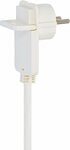 Cable alargador de plastico de alta calidad con enchufe plano y doble entrada 10m H05VV-F 3G1,5 blanco