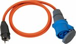 Cable adaptador IP44 para camping maritimo 1,5m naranja H07RN-F 3G2,5 Enchufe de contacto protector, enchufe CEE 230V 16A