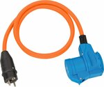 Adaptador de cable IP44 Camping Embarcaderos 1,5m naranja H07RN-F 3G2,5 Enchufe de contacto protector, angulo de acoplamiento CEE 230V 16A